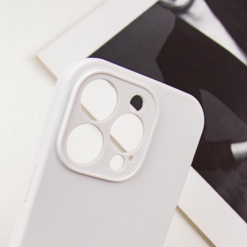 Чохол Silicone Case Full Camera Protective (AA) NO LOGO для Apple iPhone 16 Pro Max (6.9") Білий / White