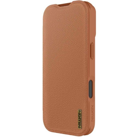 Шкіряний чохол-книжка Nillkin Qin Pro Camshield для Apple iPhone 17 (6.3") Brown