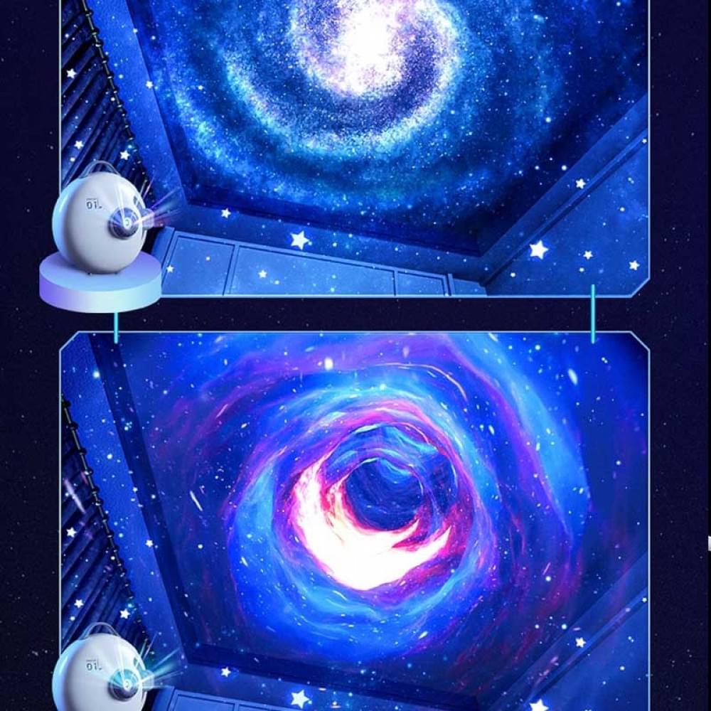 Проектор-нічник Galaxy E18 with Bluetooth and Remote Control + 4 discs 1800 mAh White