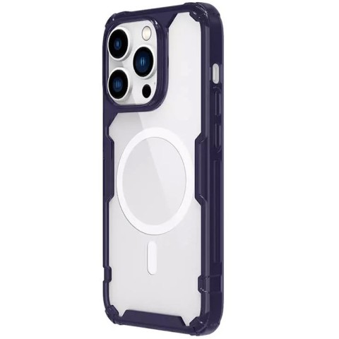TPU чохол Nillkin Nature Pro Magnetic для Apple iPhone 14 Pro (6.1") Темно-фіолетовий (прозорий)