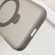 TPU+PC чохол Metal Buttons with MagSafe Colorful HQ Ring для Apple iPhone 16 Pro (6.3") Grey