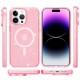Чохол TPU Galaxy Sparkle (MagFit) для Apple iPhone 16 Pro (6.3") Pink+Glitter