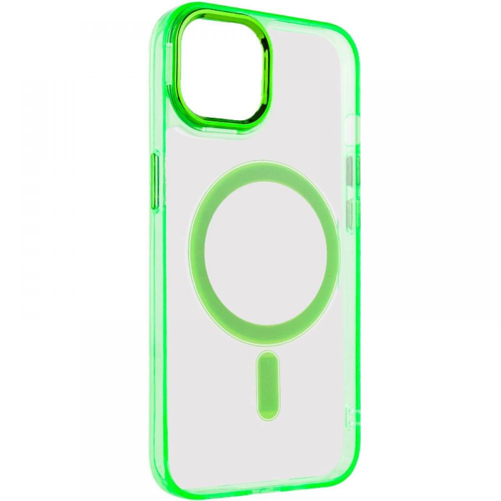 Чохол TPU Iris with MagSafe для Apple iPhone 12 Pro Max (6.7") Салатовий