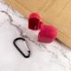 Силіконовий футляр New з карабіном для навушників Airpods Pro Червоний / Rose Red