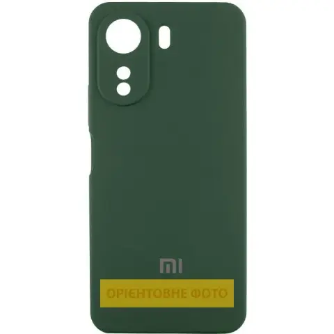 Чохол Silicone Cover Lakshmi Full Camera (AA) with logo для Xiaomi Redmi 15 (EU) Зелений / Dark green