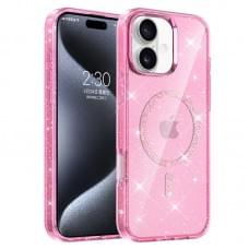 Чохол TPU Eclipse Sparkle (MagFit) для Apple iPhone 16 (6.1") Pink