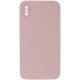 Silicone Case Square Full Camera Protective (AA) NOLOGO для Apple iPhone XS Max (6.5") Рожевий / Pink Sand
