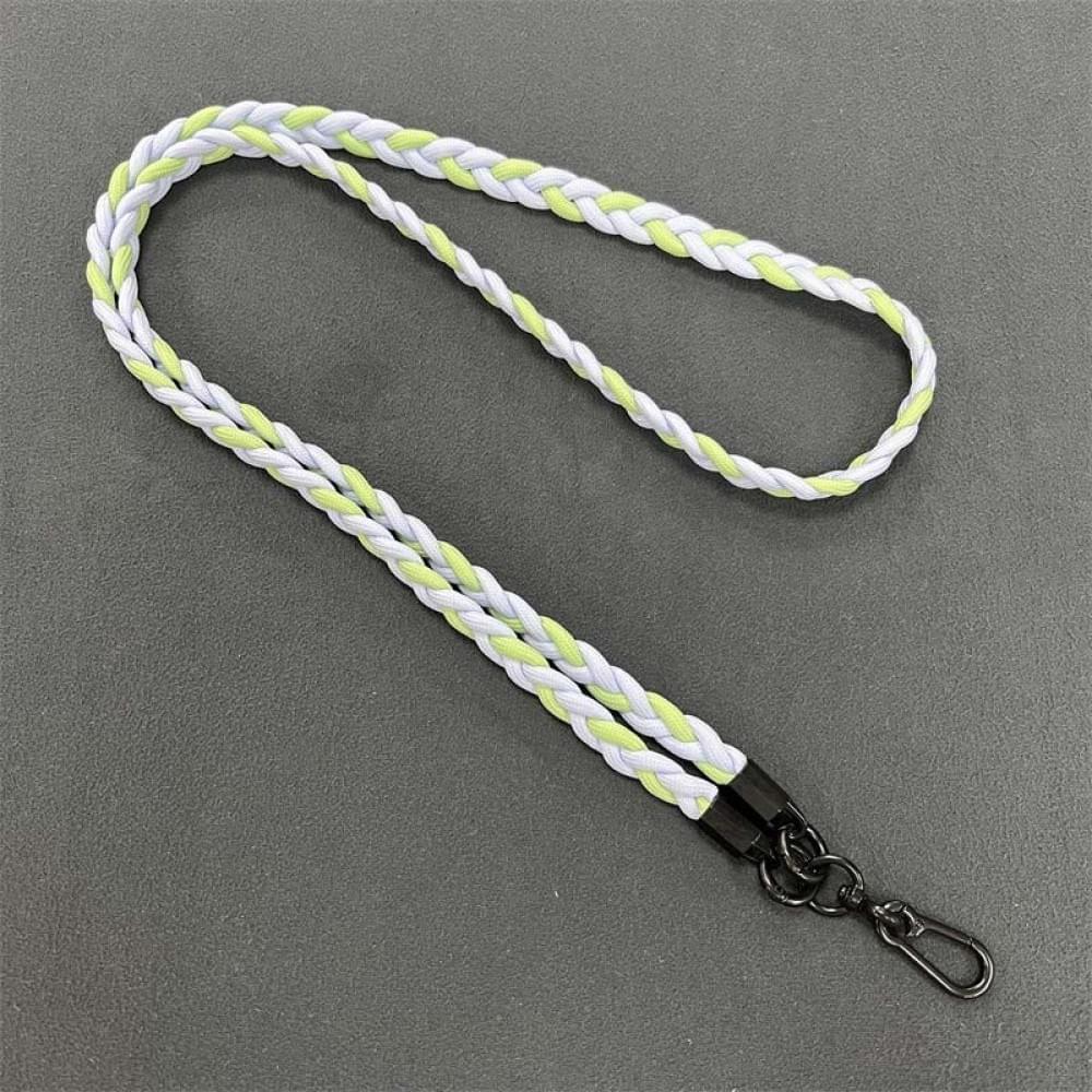 Плетений шнурок (5мм) 120см Light Blue / Green