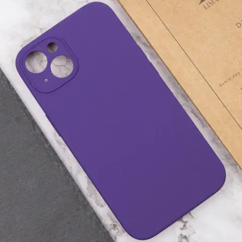 Чохол Silicone Case Full Camera Protective (AA) NO LOGO для Apple iPhone 13 (6.1") Фіолетовий / Amethyst