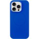 Чохол Silicone Case Full Protective (AA) NO LOGO with MagSafe для Apple iPhone 16 Pro (6.3") Синій / Capri Blue