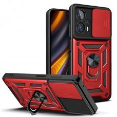 Ударостійкий чохол Camshield Serge Ring для Xiaomi Poco X4 GT Червоний