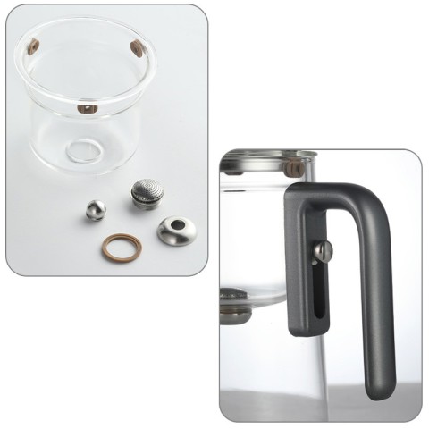 Чайник для заварювання TeaPot D-11 Fangyuan 800ml Gray handle