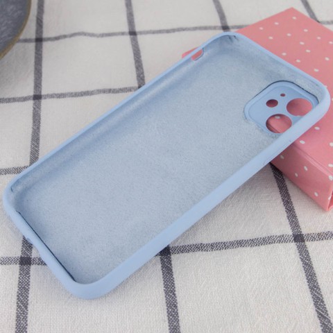 Чохол Silicone Case Full Camera Protective (AA) NO LOGO для Apple iPhone 12 (6.1") Блакитний / Lilac Blue