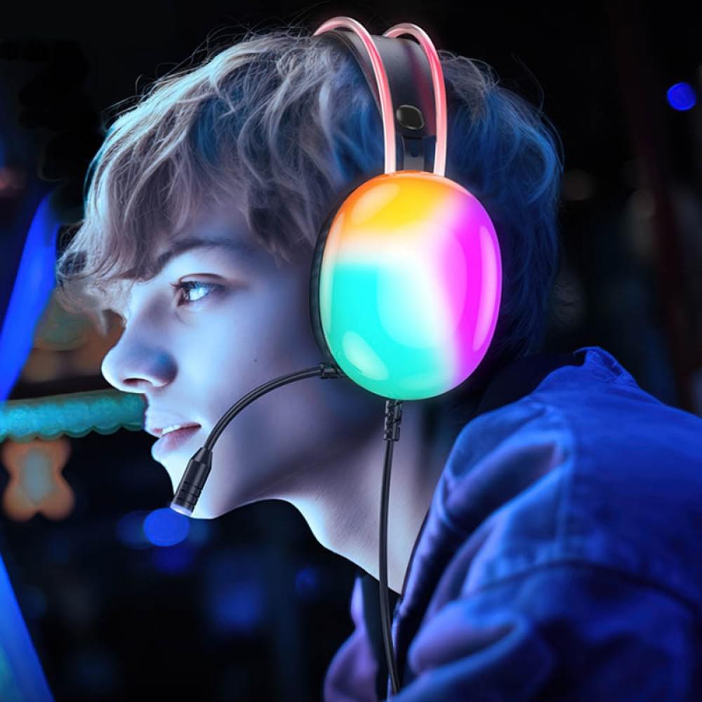 Накладные наушники Hoco W109 Plus Rich USB7.1 channel gaming (USB/2m)