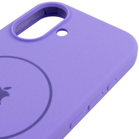 Чохол Silicone Case Full Protective (AA) V2 with MagSafe для Apple iPhone 17 (6.3") Бузковий / Dasheen