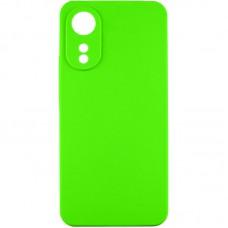 Чохол TPU GETMAN Liquid Silk Full Camera для Oppo A78 4G Салатовий / Neon Green
