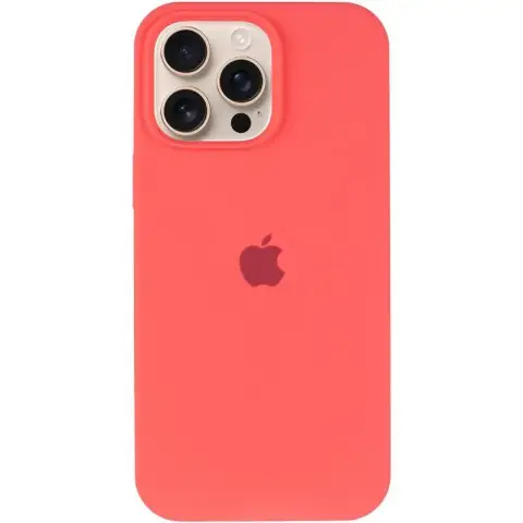 Чохол Silicone Case Full Protective (AA) для Apple iPhone 16 Pro (6.3") Кавуновий / Watermelon red