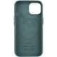 Шкіряний чохол Leather Case (AA Plus) with MagSafe для Apple iPhone 14 (6.1") Pine green