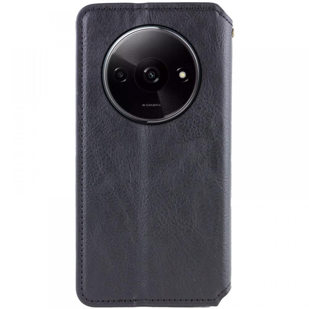 Шкіряний чохол-книжка GETMAN Cubic (PU) для Xiaomi Redmi A3 Чорний