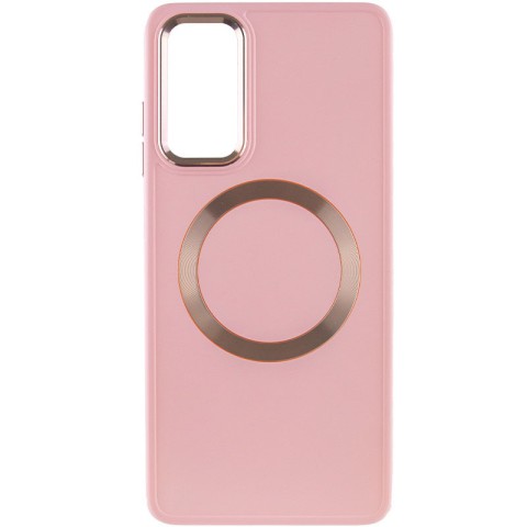 TPU чохол Bonbon Metal Style with MagSafe для Samsung Galaxy A25 5G Рожевий / Light Pink