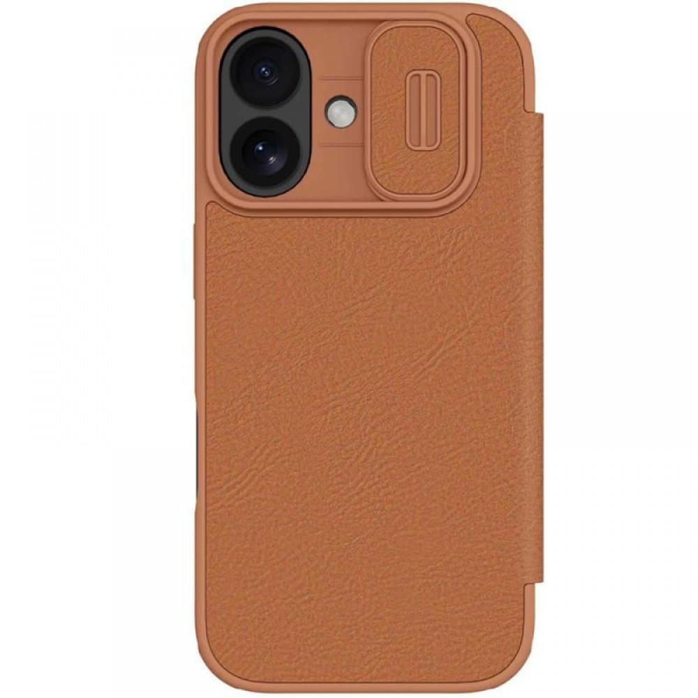 Шкіряний чохол-книжка Nillkin Qin Pro Camshield для Apple iPhone 17 (6.3") Brown