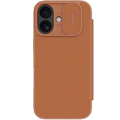 Шкіряний чохол-книжка Nillkin Qin Pro Camshield для Apple iPhone 17 (6.3") Brown