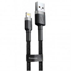 Дата кабель Baseus Cafule Lightning Cable 2.4A (1m) (CALKLF-B) Сірий / Чорний