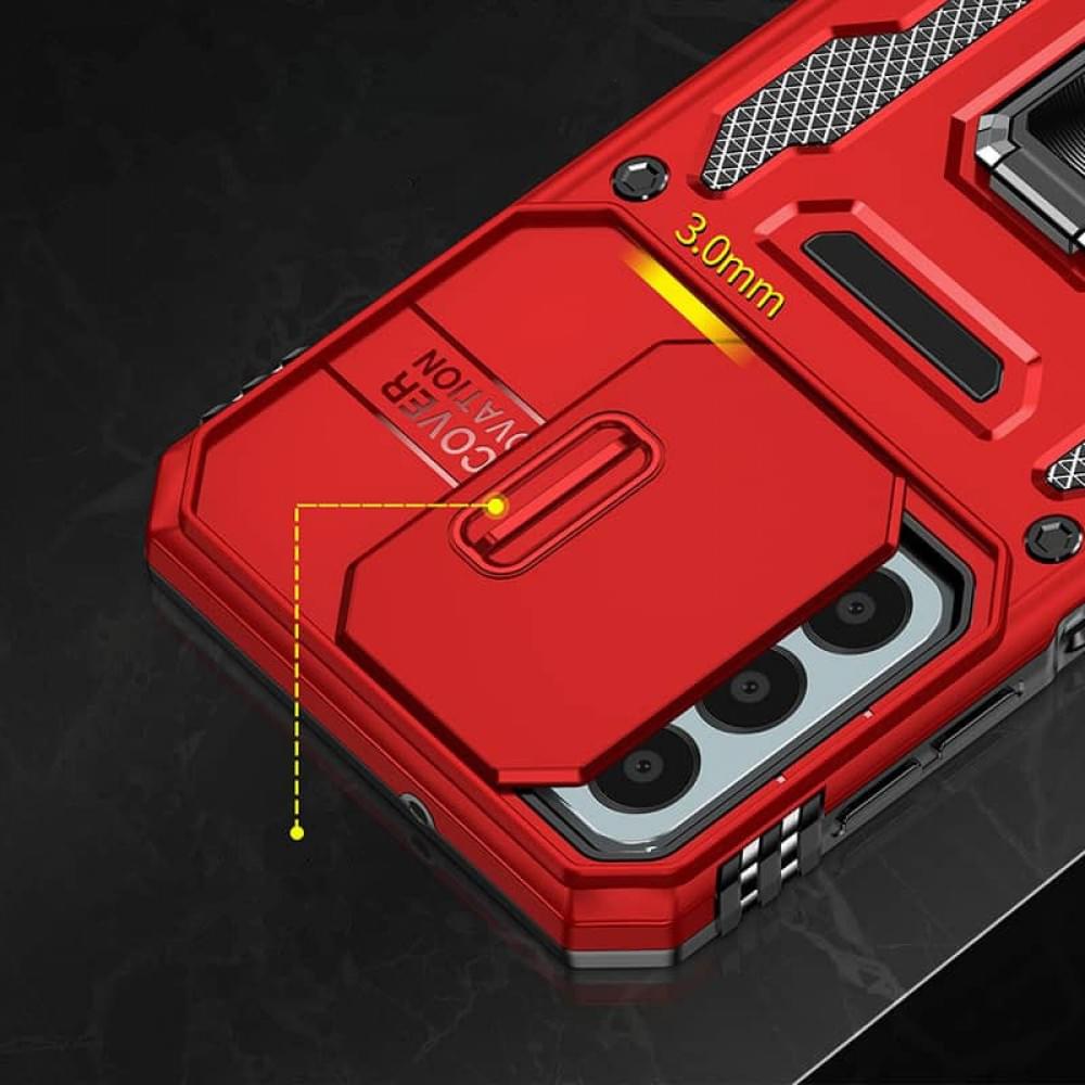 Ударостійкий чохол Camshield Army Ring для Samsung Galaxy A25 5G Червоний / Red