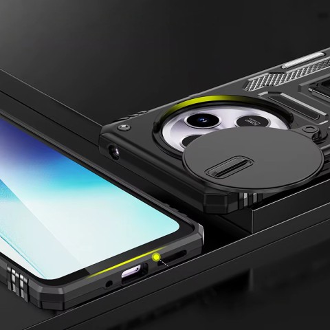 Ударостійкий чохол Camshield Army Ring для Xiaomi Redmi 14C / A4 / Poco C75 Чорний / Black