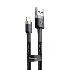 Дата кабель Baseus Cafule Lightning Cable 1.5A (2m) (CALKLF-C) Сірий / Чорний