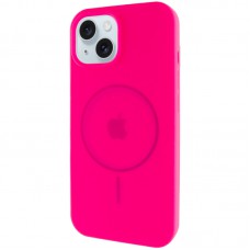 Чохол Silicone Case Full Protective (AA) with MagSafe для Apple iPhone 14 (6.1") Рожевий / Barbie pink