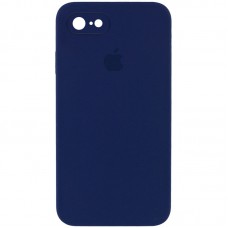 Чохол Silicone Case Square Full Camera Protective (AA) для Apple iPhone 6/6s (4.7") Темно-синій / Midnight blue