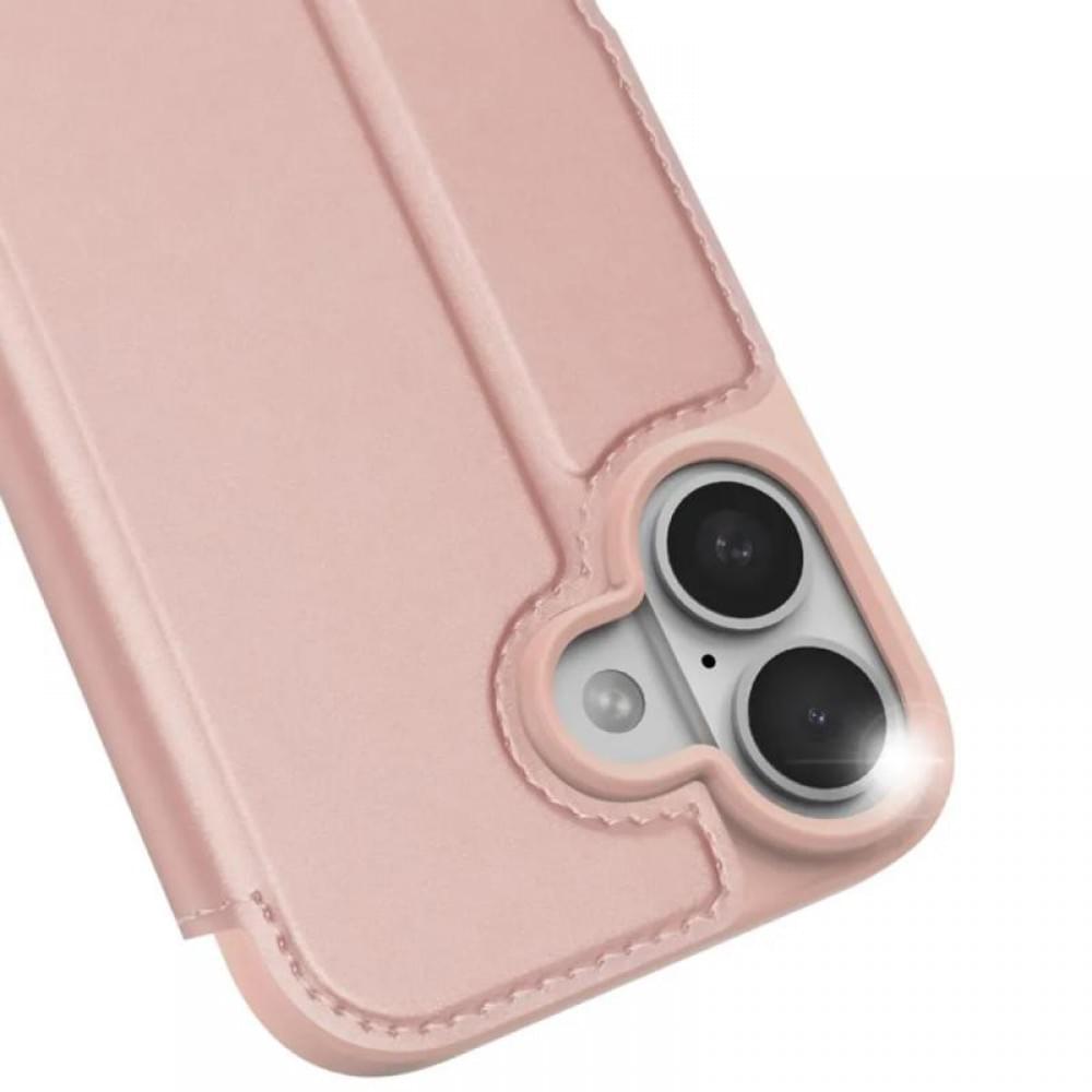 Чохол-книжка Dux Ducis з кишенею для візиток для Apple iPhone 17 (6.3") Rose Gold