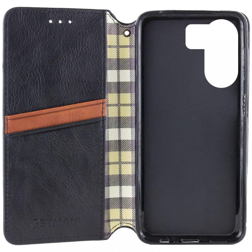 Кожаный чехол-книжка GETMAN Cubic (PU) для Xiaomi Redmi 13C / Poco C65