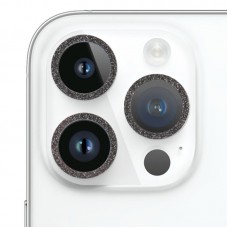 Захисне скло Metal Sparkles на камеру (в упак.) для Apple iPhone 15 Pro (6.1") /15 Pro Max (6.7") Чорний / Midnight