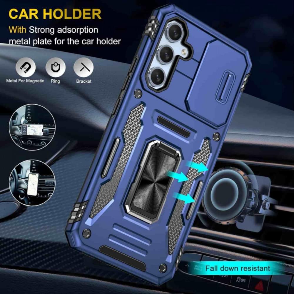 Ударостійкий чохол Camshield Army Ring для Samsung Galaxy S25+ / S24+ Синій / Navy