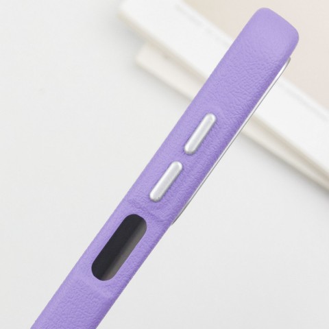 Шкіряний чохол Leather Case Metal Buttons для Samsung Galaxy A25 5G Light Purple