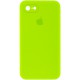 Чохол Silicone Case Square Full Camera Protective (AA) для Apple iPhone 7 / 8 / SE (2020) (4.7") Салатовий / Neon green