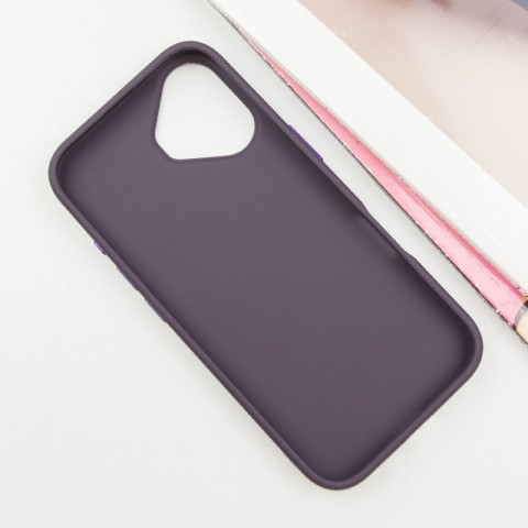 TPU чохол Bonbon Metal Style with MagSafe для Apple iPhone 16 Plus (6.7") Фіолетовий / Dark Purple