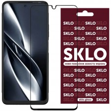Захисне скло SKLO 3D (full glue) для TECNO Pova 3 (LF7n) Чорний