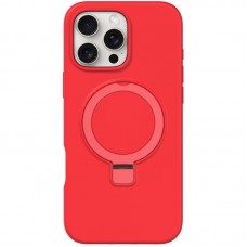 Чохол Silicone Case Full Protective NO LOGO with Ring для Apple iPhone 16 Pro (6.3") Red