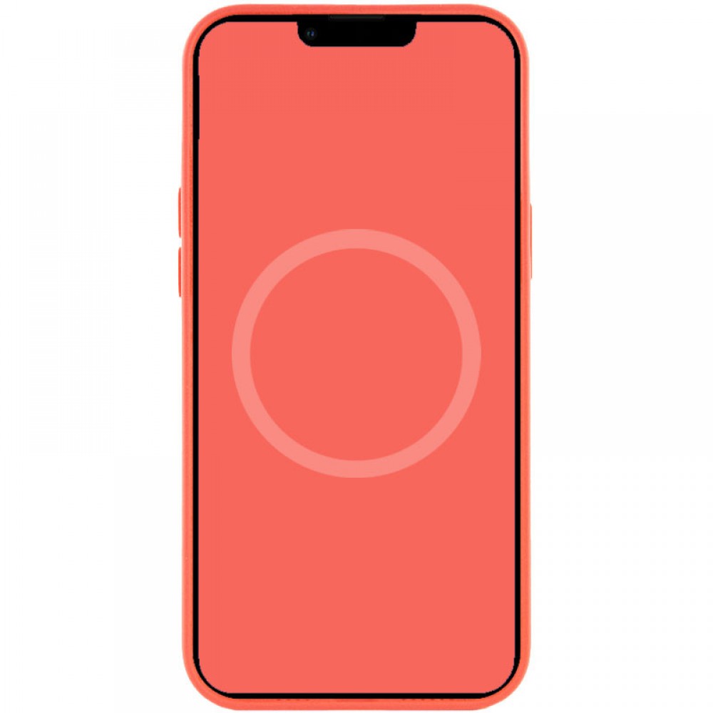 Чохол Silicone case (AAA) with Magsafe and Animation для Apple iPhone 12 Pro Max (6.7") Помаранчевий / Pink citrus