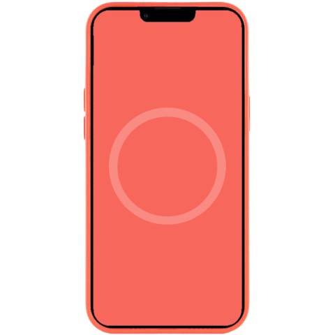 Чохол Silicone case (AAA) with Magsafe and Animation для Apple iPhone 12 Pro Max (6.7") Помаранчевий / Pink citrus