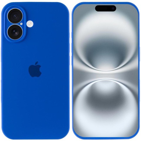 Чохол Silicone Case Full Camera Protective (AA) для Apple iPhone 16 (6.1") Синій / Capri Blue