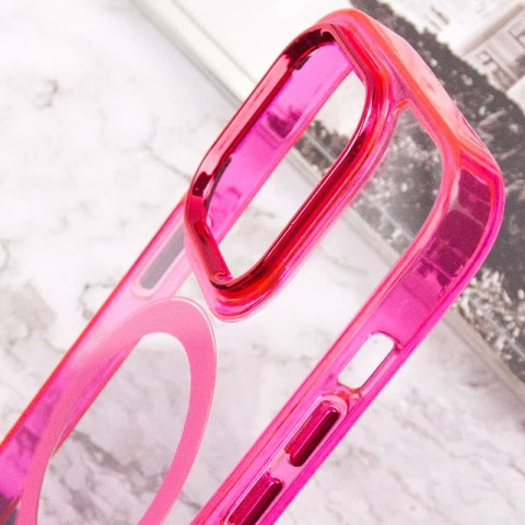 Чохол TPU Iris with MagSafe для Apple iPhone 13 Pro (6.1") Малиновий