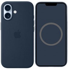 Чохол Silicone case (AAA) with Magsafe and Animation для Apple iPhone 17 (6.3") Midnight