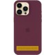 Чохол Silicone Case (AA) Logo with MagSafe для Apple iPhone 17 Air (6.5") Бордовий / Plum