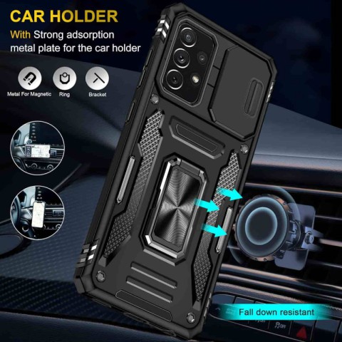 Ударостійкий чохол Camshield Army Ring для Samsung Galaxy A53 5G Чорний / Black