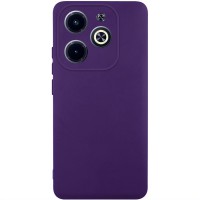 Чохол TPU GETMAN Liquid Silk Full Camera для Infinix Hot 40i Темно фіолетовий / Dark Purple