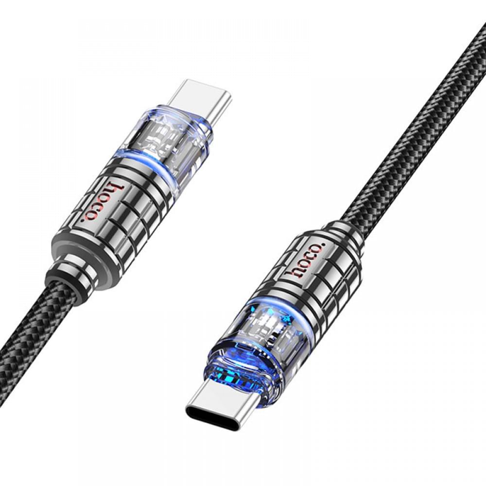 Дата кабель Hoco U122 Lantern Transparent Discovery Edition Type-C to Type-C 60W (1.2m)